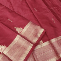 Red  With Copper Gold Arani Silk Saree