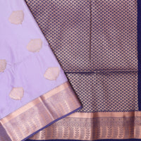 Light Pink with Blue Soft Silk Saree