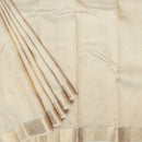 Cream Color Gold Zari Border Yuvana Semi Soft Silk Saree