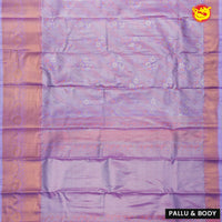 Lavendar semi bridal tissue silk saree