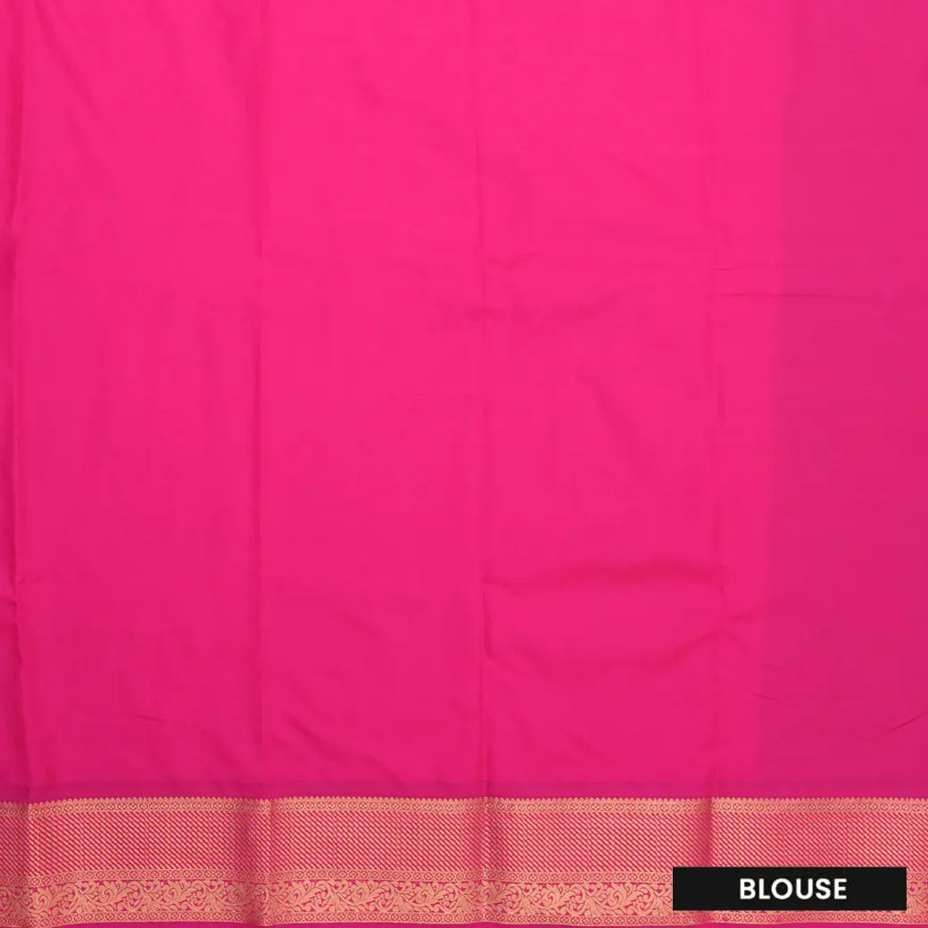 Pista Green and Rani Pink Soft Silk Saree