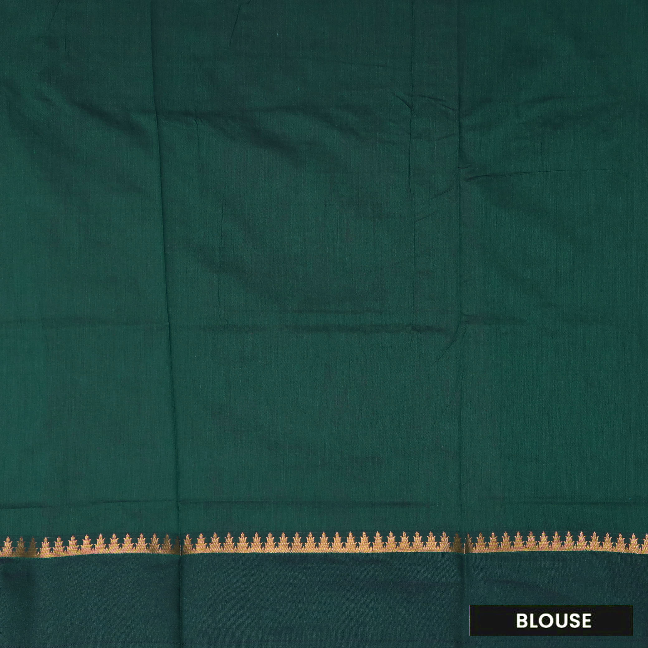 Rani Pink With Bottle Green Premium Quality Kalyani Cotton Saree
