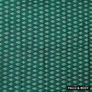 Green Linen Cotton Saree with Contrast Blouse
