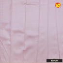 Light Grey with Baby Pink Floral Motifs Kubera Pattu Saree