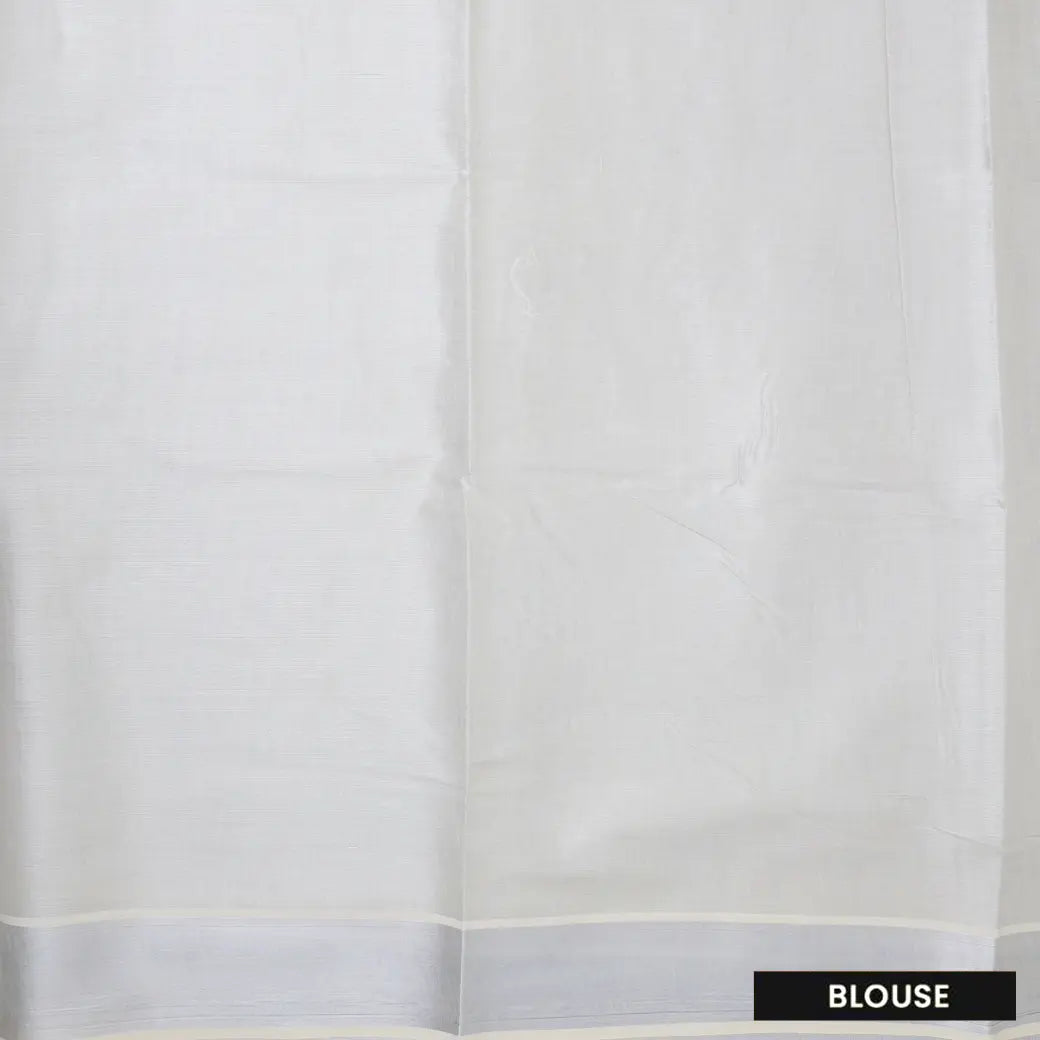 Southloom Exclusive Onam Kerala Traditional Fancy Border Floral Cotton Saree (Matching Plain Blouse Included)