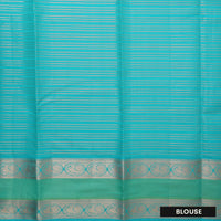Dark Purple With Teal Green Gold Zari Yuvana Semi Soft Silk Saree