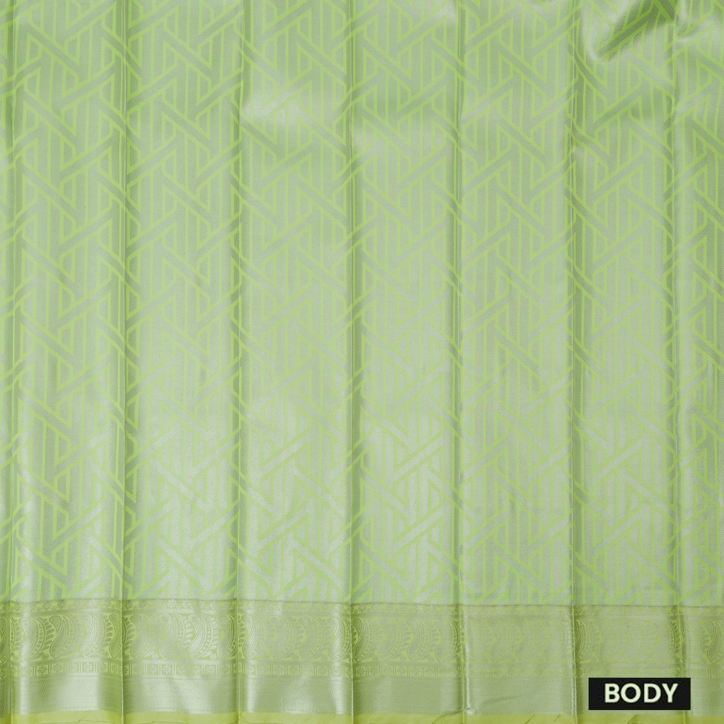 Green Floral Design Tissue Silk Saree