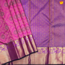 Pink with purple wedding silk saree - Thenianantham