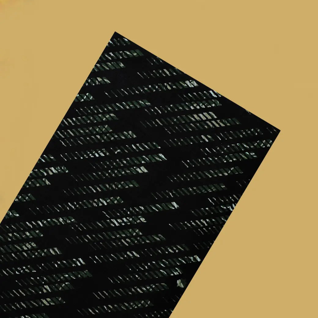 Black with  Green flower design Cotton Printed Lungi