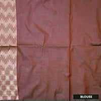 Turquoise green With Brown Soft Silk