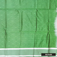 GREY with GREEN Soft Silk Saree