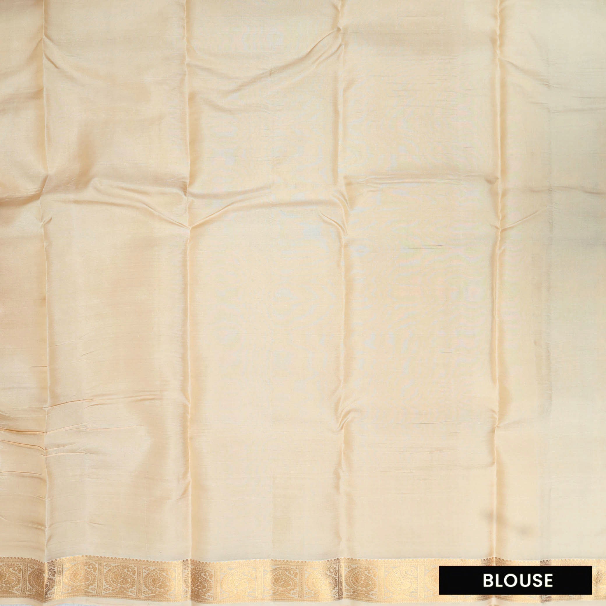 Cream Color Gold Zari Border Yuvana Semi Soft Silk Saree