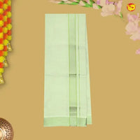 Pista Green Colour Readymade Shirt And Matching Border Dhoti Set for Men