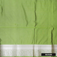 Caramel with Lime Green Soft Silk Saree