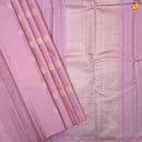 Onion Pink With Wine Checked Motifs and Peacock Buttas Gold Zari Yuvana Pure Soft Silk Saree - Thenianantham