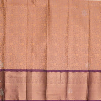 Dark Peach with Deep Purple Art Silk Saree
