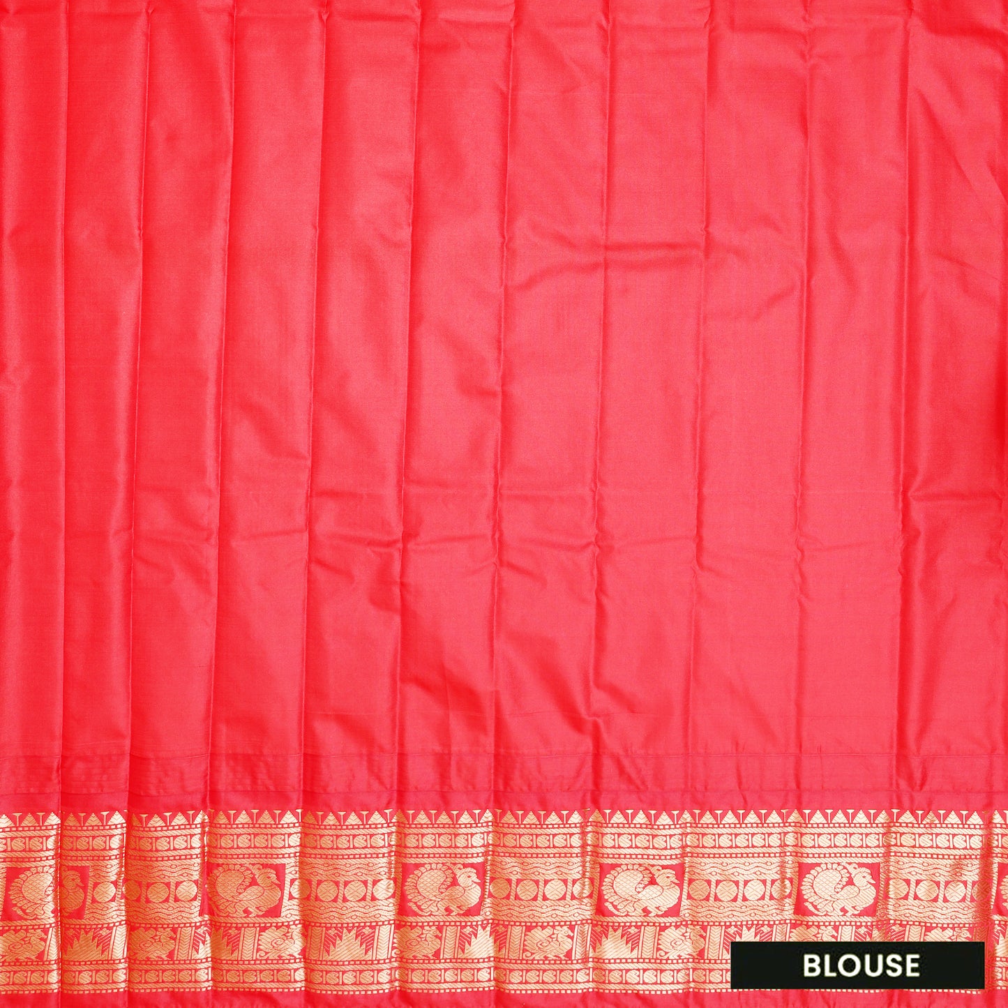 Green with Red Gadwal silk saree