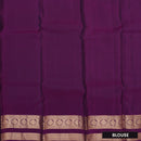 Dark Green With Dark Purple Gold Zari Yuvana Semi Soft Silk Saree