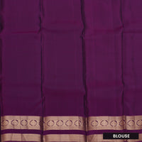 Dark Green With Dark Purple Gold Zari Yuvana Semi Soft Silk Saree