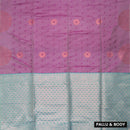 Muted Purple with Aqua Green Soft Silk Saree