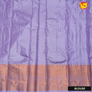 Purple with Copper Floral Design Tussar Silk Saree