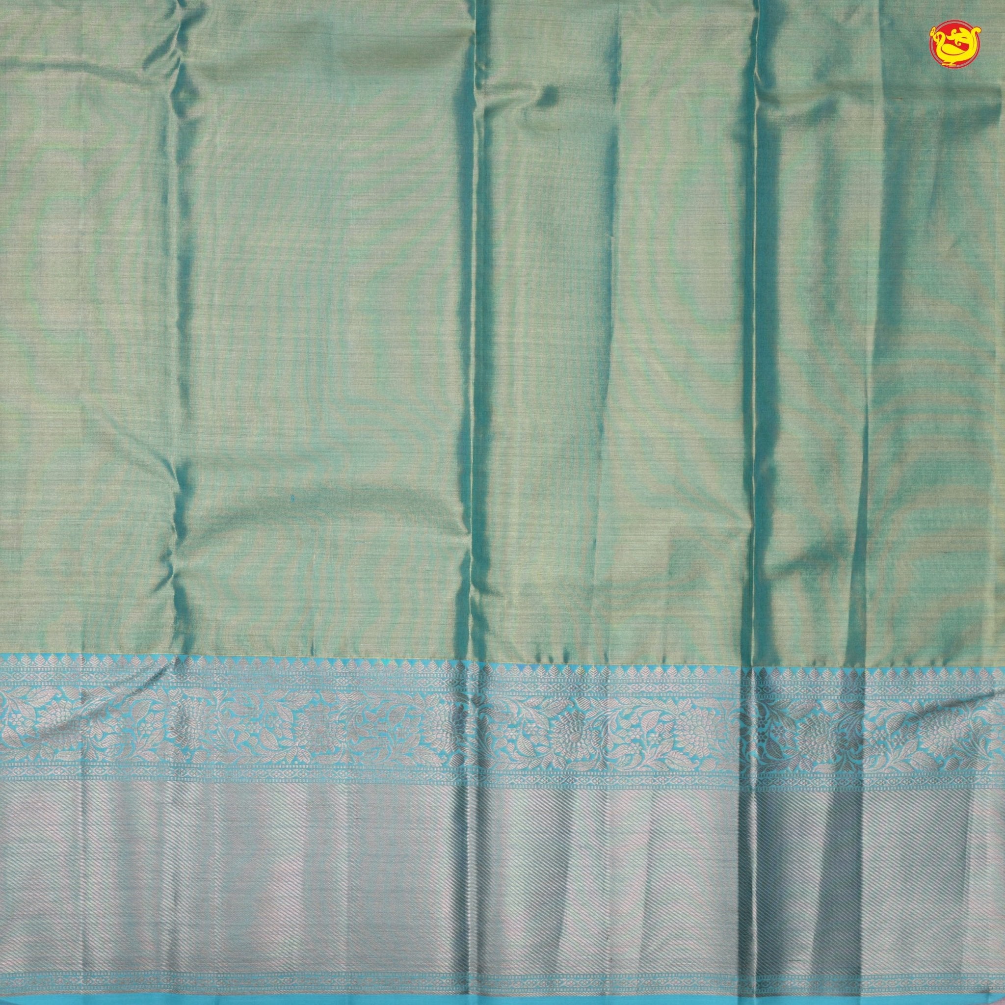 Sea green pure Kanchivaram silk saree - Thenianantham