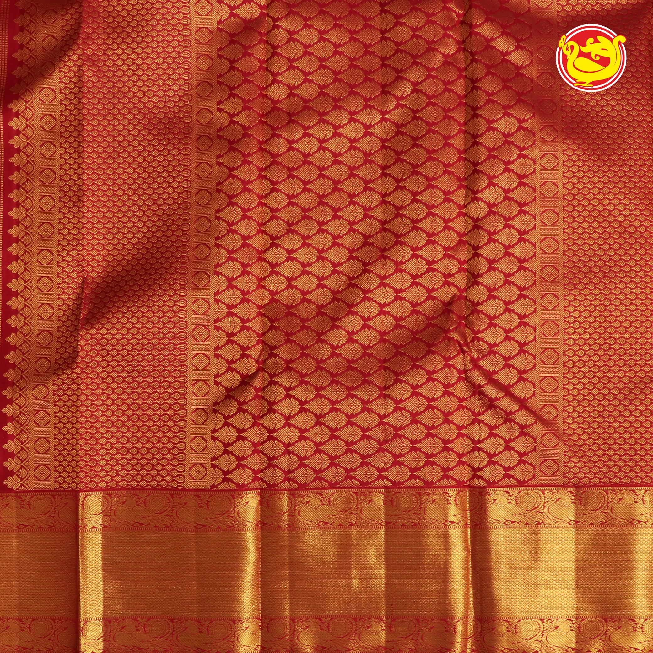 Red bridal silk saree