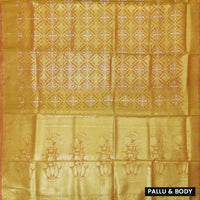 Marigold Orange Colour Fancy Weaving Saree
