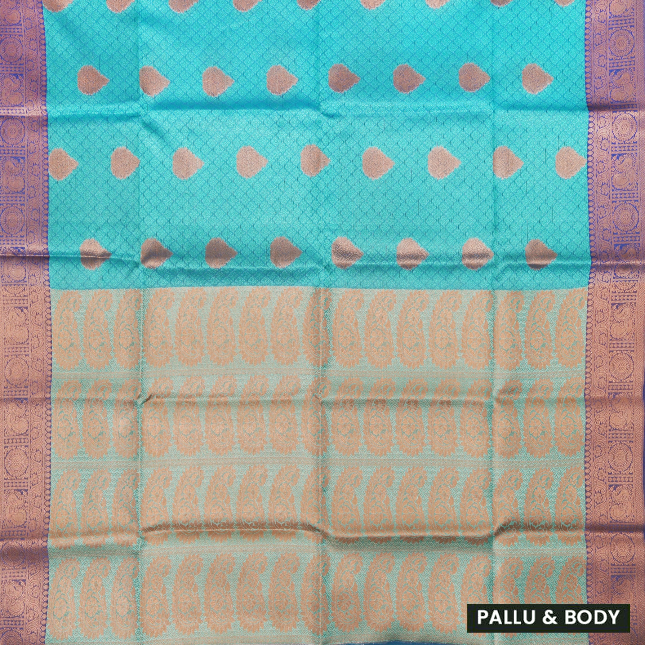 Blue Colour Fancy Weaving Saree
