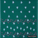 Green Linen Cotton Saree with Contrast Blouse
