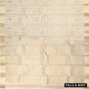 Cream Color Gold Zari Border Yuvana Semi Soft Silk Saree