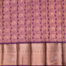 Dark Peach with Deep Purple Art Silk Saree