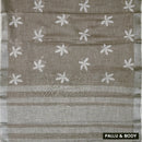 Brownish Grey Color Linen Cotton Saree