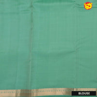 Magenta with pastel green soft silk saree with minimalistic border