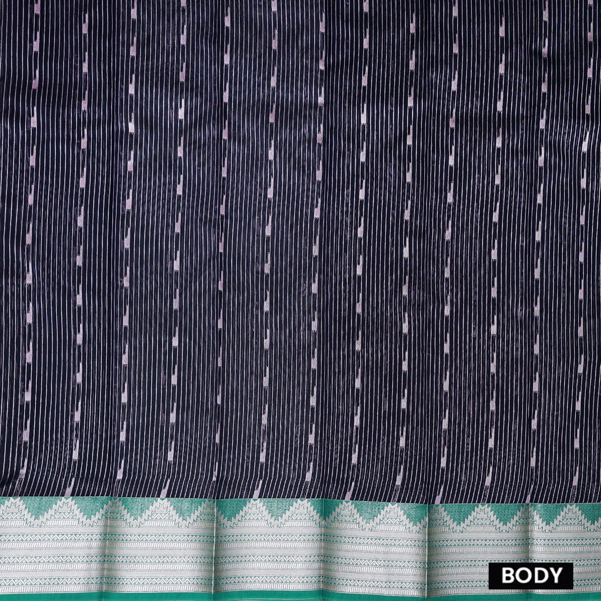 Dark Navy Blue With Purple Silk Cotton Saree