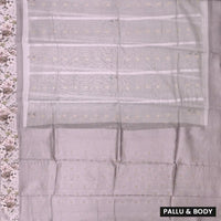 LIGHTPURPLE Semi Burberry Silk Saree