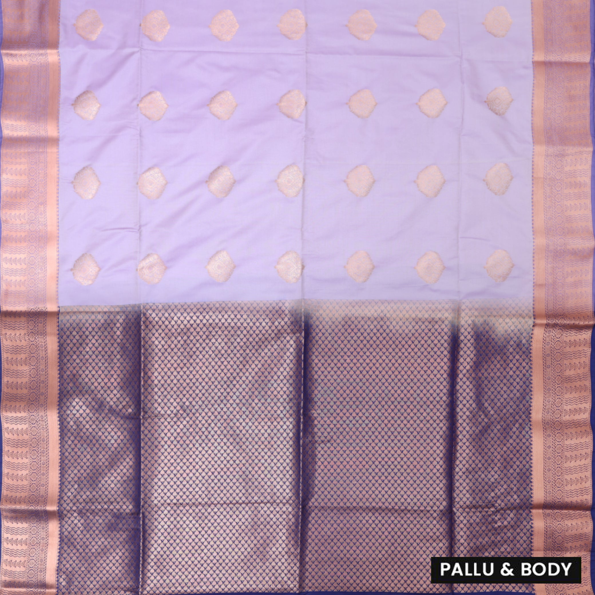 Light Pink with Blue Soft Silk Saree