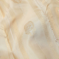 Cream Color Gold Zari Border Yuvana Semi Soft Silk Saree