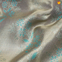 Sea green pure Kanchivaram silk saree - Thenianantham