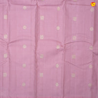 Onion Pink With Wine Checked Motifs and Peacock Buttas Gold Zari Yuvana Pure Soft Silk Saree - Thenianantham