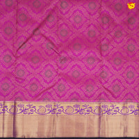 Pink with purple wedding silk saree - Thenianantham