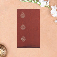 Burnt Orange With Sandal Zari Silk Cotton Saree