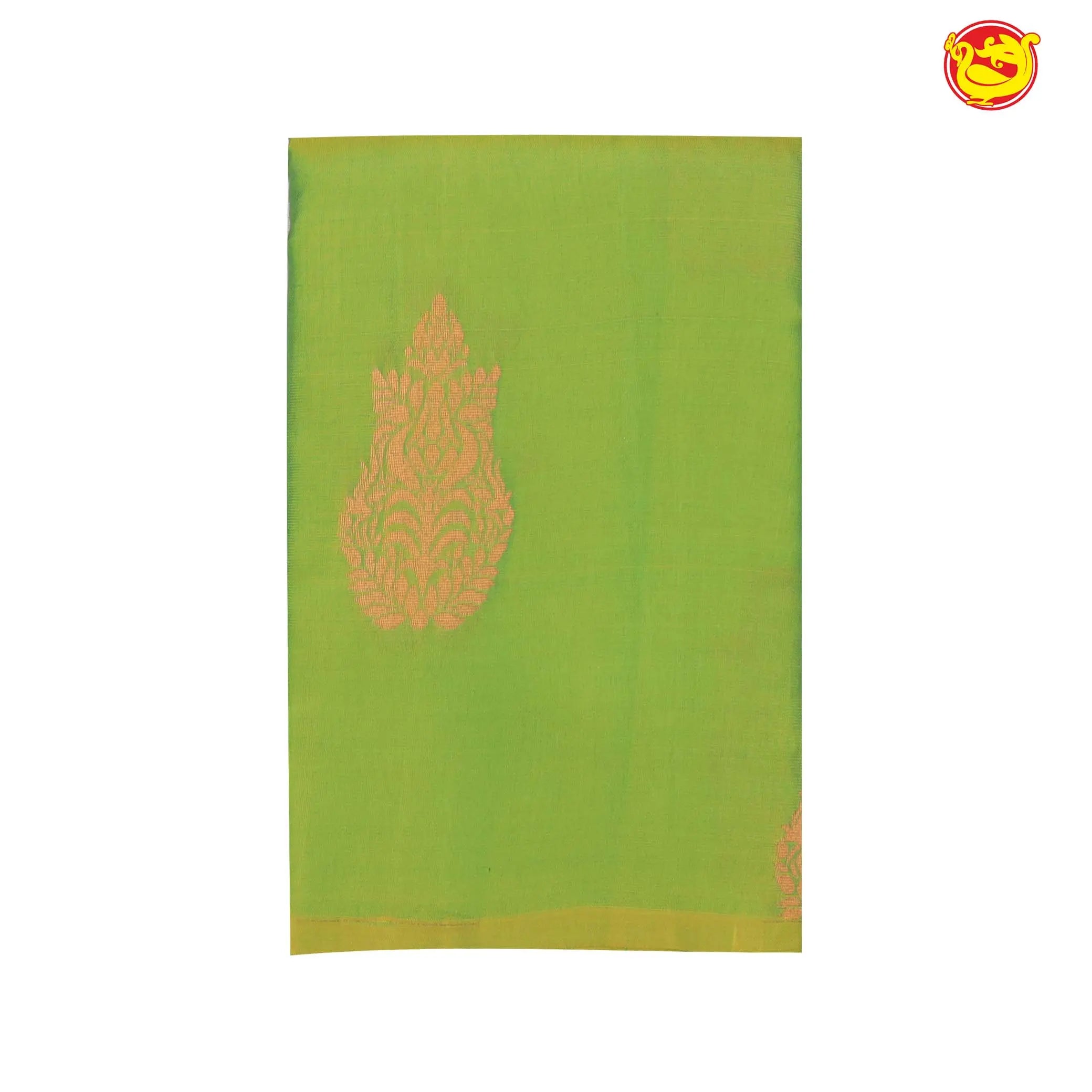 Light green with dark green pallu soft silk saree