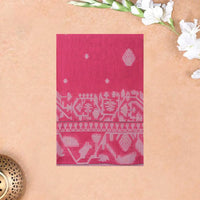 Pink with Off-white Ladies Cotton Chudithar Set Material