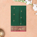 Dark Green With Pink Gold Zari Yuvana Semi Soft Silk Saree