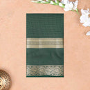 Dark Green With  Gold Zari Yuvana Semi Soft Silk Saree