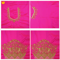 Hot Pink Bridal Aariwork Blouse