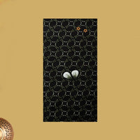 Black with  Green flower design Cotton Printed Lungi