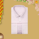 Lavender Colour Readymade Shirt And Matching Border Dhoti Set for Men