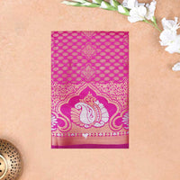 Pink Color  Art Pattu Pavadai Material